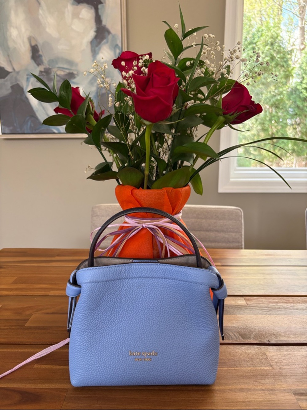 Like New Kate Spade Blue
Knott Mini Genie Bag